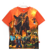 Dinazor Temalı PlayStation 4 Xbox Nintendo Oyunu Lego Jurassic World 2 3D Baskılı Çocuk T-Shirt