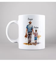 Baba & Oğul Tasarımlı Kupa Kişiye Özel