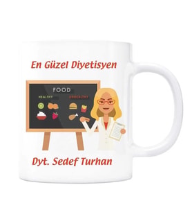 Kişiye Özel İsimli Kupa Bardak - En Güzel Diyetisyen