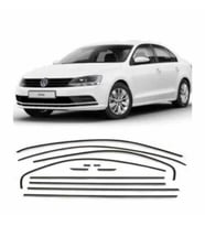 Vw Jetta Cam Çerçeve Çıtası Parlak Siyah Komple 2011-2020 Arası (Krom)