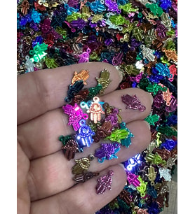 1 CM 20 GR DELİKLİ RENKLİ EL KOLYE TAKI YAZMA OYA EŞARP HALHAL BONCUK PUL