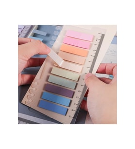 Hayal Sepeti 10 Renk Pastel Açık Tonlar Sticky Cetvelli Şeffaf Postit