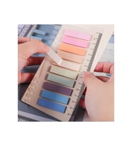 Hayal Sepeti 10 Renk Pastel Açık Tonlar Sticky Cetvelli Şeffaf Postit