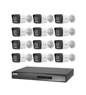 Hikvision 12 Kameralı 2 Mp Hybrid Light İp Güvenlik Kamera Seti DS-2CD1023G2-LIUF (Dahili Mikrofonlu)
