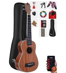 Maxword MU-21 PRO Yüksek Kaliteli Maun Soprano Ukulele Seti