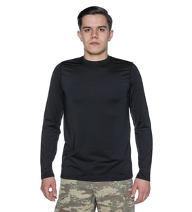 Siyah Mikrofiber Tişört Askeri Termal Spor Tşörtü