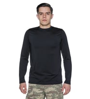 Siyah Mikrofiber Tişört Askeri Termal Spor Tşörtü