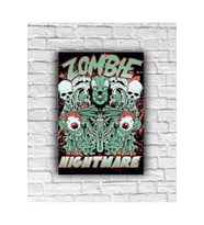 ombie Nightmare Poster Müzik Konsept Dekor Yazılı Tablo 3'lü set Tablo (19x28 cm)