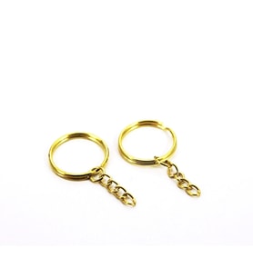 Anahtarlık Halkası Zincirli  4 CM (1000 Adet)  Altın