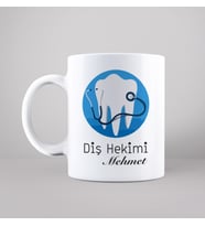 Diş Hekimi Tasarımlı Kupa Kişiye Özel