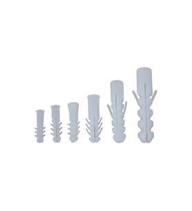 Plastik Dubel Beyaz 12 Mm ( 50 Adet )