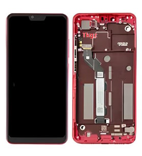Tkgz - Xiaomi Mİ 8 LİTE Uyumlu Lcd Ekran Dokunmatik Servis ÇITALI KIRMIZI