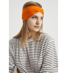 Stil turuncu, butik tasarım Kadın Bandana Saç Bandı, ekstra yumuşak,  Esnek, doğal, pamuklu Penye