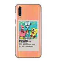 Samsung Galaxy A30S/A50/A50S Uyumlu Sunger Bob Minimalist Poster Desenli Şeffaf Telefon Kılıfı