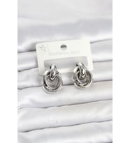 316L Çelik Gümüş Renk Halka Model Kadın Küpe TJ-BKP11856