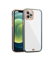iPhone 11  Pro    arka    Kapak Kılıf   Renkli  Mavi    kenarlı  rose