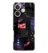 Oppo A5 Pro 5G Kılıf Boutique Baskılı Resimli Ay Pattern Pcode -030
