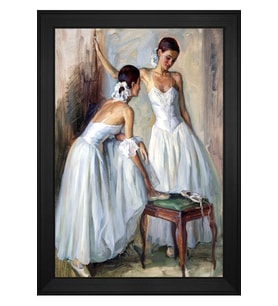 Kadın Motifli Kanvas Tablo 50 x 70 cm Siyah Çerçeve