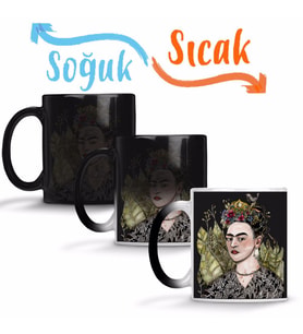 Frida Kahlo 11 Sihirli Kupa Bardak Porselen
