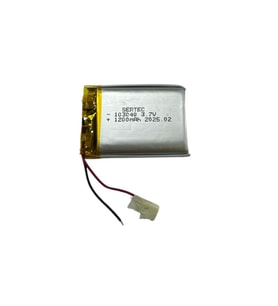 103040 3.7V 1200mAh Li-Polymer Pil (Devreli/1.5A)