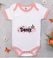BK Kids Kişiye Özel Pembe Bebek Body Zıbın - Model 166