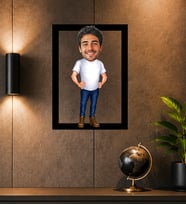 Kişiye Özel Karikatürlü Çerçeveli Tablo – Fotoğraftan Özel Tasarım Portre Hediyesi