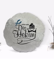 BK Gift Kişiye Özel İsimli Diş Hekimi Tasarımlı Dekoratif Kırlent Yastık-2