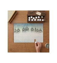 Karlı Çam Ağaçları- Doğa- Manzara Tasarımı 240 parça Ahşap Puzzle Ahşap Kutuda MP00001
