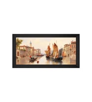 Manzara Temalı Kanvas Tablo 50 x 70 cm Siyah Çerçeve