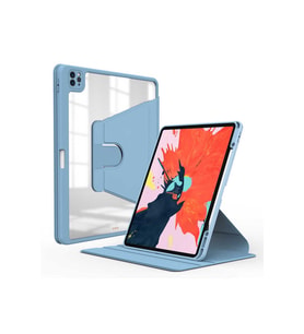 Apple iPad Pro 11 2020 (2.Nesil) Uyumlu Kılıf Zore Nayn Dönebilen Standlı Kılıf (Açık Mavi)