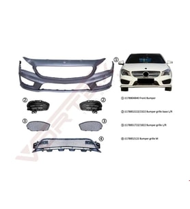 MERCEDES - ÖN TAMPON SET (AMG) CLA W117 2013-