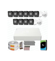 Provzen Hikvision 11 Kameralı Full HD Geniş Açı Güvenlik Kamerası 1TB Olay Anında bildirim