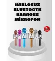 Kablosuz Bluetooth Karaoke Mikrofon Yankı Efektli