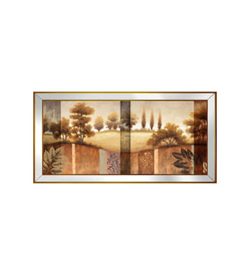 Manzara Temalı Kanvas Tablo 50 x 70 cm Aynalı Gold Çerçeve