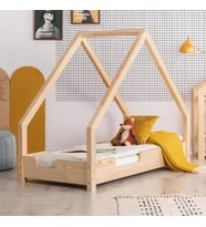 Markaawm Ahşap Yatak Montessori Karyola Doğal Çam 90x190 Modera