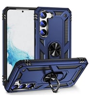 Coverzone Galaxy S23 Plus ile uyumlu K?l?f Z-Vega Shockproof Standl? Y�z�k Tutuculu Mega Case Kapak (Siyah)