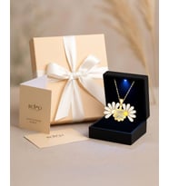 İsimli Açılan Papatya Premium Hediye Kutulu Gümüş Kolye (Gold)