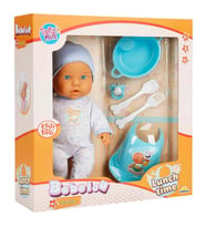 Aksesuarlı 35 cm Sesli Gülen Kokulu Bebek 3860