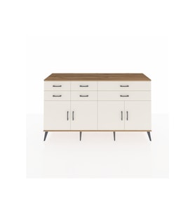 Kronos Konsol 3 Raflı 6 Çekmeceli 4 Kapaklı 176x59x99 Çam-Aytaşı