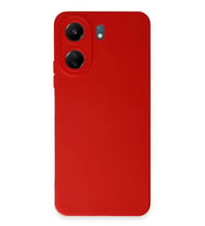 Newface Xiaomi Redmi 13C Kılıf Nano içi Kadife Silikon - Kırmızı