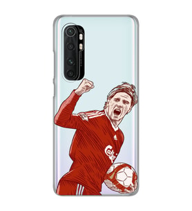 Xiaomi Mi Note 10 Lite Uyumlu Fernando Torres Desenli Şeffaf Telefon Kılıfı