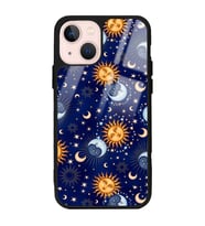 iPhone 13 Ay Güneş Pijama Tasarımlı Glossy Telefon Kılıfı