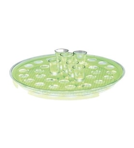42 CM YUVARLAK POLYCARBONAT TEPSİLİ, 35'Lİ ŞAT SERVİSİ