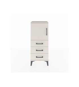 Arges Komodin 2 Raflı 3 Çekmeceli Tek Kapaklı 44x30x106 Aytaşı-Aytaşı