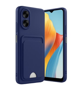 Oppo A38 Kılıf Kelvin Kartvizitli Silikon - Lacivert
