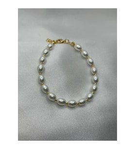 Oval Suni İnci Bileklik