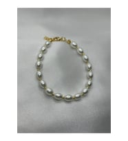 Oval Suni İnci Bileklik
