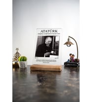 Mustafa Kemal Atatürk Masa Ev Dekor Dekoratif Ahşap Obje
