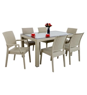 Mandella Elit Rattan 90x150 2 Elit Koltuk 4 Elit Sandalye Camlı Masa Takımı Çölb