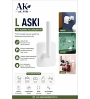 L Şeklinde Yapışkanlı Havlu Askısı Mutfak Banyo Duvar Tutucu